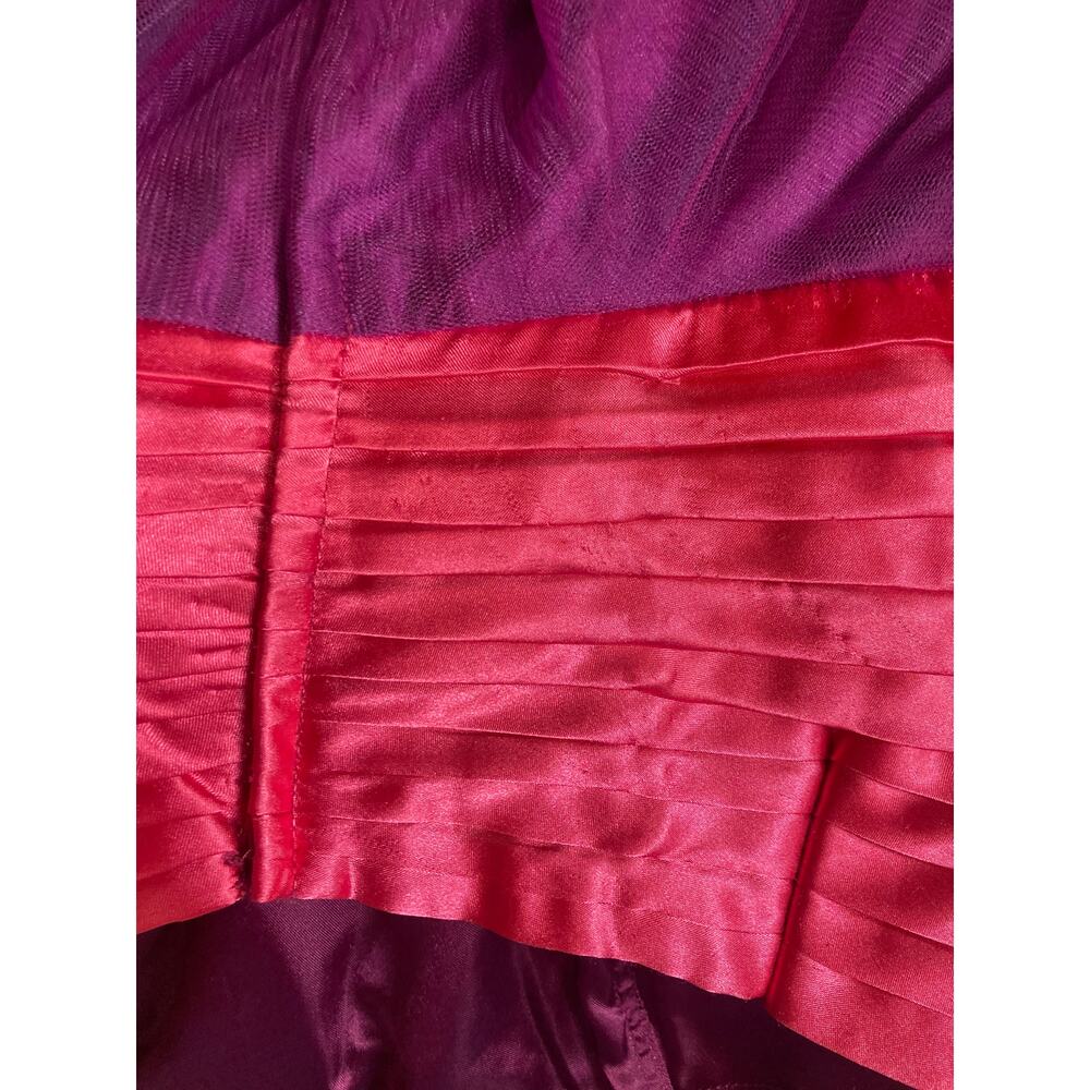 10 L Milano Fairycore purple Sequin Tulle Satin volume dress strapless mini - Picture 4 of 5
